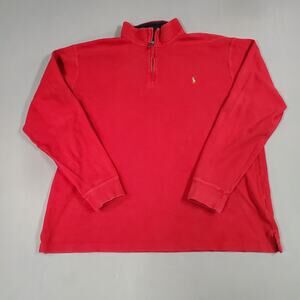 Vintage Polo by Ralph Lauren Rib Knit Quarter Zip Men's Size XLT